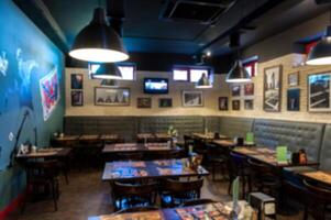 Beautiful interior of the restaurant photo