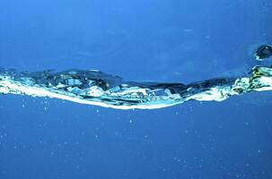 Fresh water with waves and bubbles photo