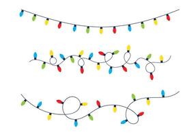 Christmas color lights vector