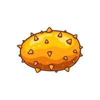 fresh horned melon llustration vector