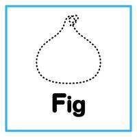 tracing fig alphabet illustration vector