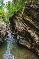 Landscape view of Wang Sila Lang canyon at pua District nan.Nan is a rural province in northern Thailand bordering Laos photo