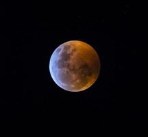 sangre luna, eclipse visto de, la pampa,enero 21, 2019 argentina foto