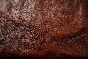 Rugged leather texture complementing a plain, unadorned surface photo
