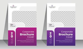 Annual report brochure cover flyer design template vector, Company profile cover presentation vector