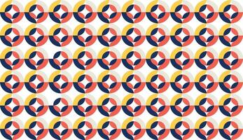 Abstract seamless geometrical pattern with colorful sector vector