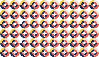 Abstract seamless geometrical pattern with colorful sector vector