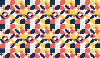 Abstract seamless geometrical pattern with colorful sector vector