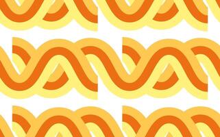 Hand drawn asian japanese ramen noodle seamless pattern.Background with yellow and orange stripes.Pasta abstract background concept.Macaroni yellow poster. vector
