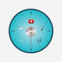 A Clock design for healthcare,doctor clock design vector