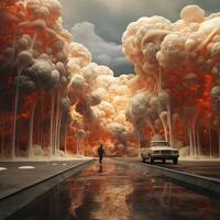 Unexpected interruptions creating mesmerizing visual disru photo