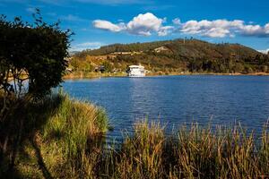 Sochagota artificial lake built in 1956 to provide tourism potential for the municipality of Paipa, in the department of Boyaca, northeastern Colombia. photo