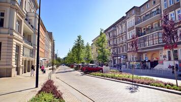 Szczecin, Poland. 7 September 2023. Streets at in Szczecin. City center. photo