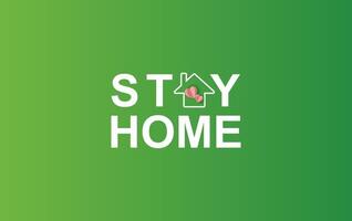 Stay home stay on Eco Environment background.stay safe with home icon against virus. The concept of quarantine and stay at home. COVID-19 Awareness.Space for your text banner website vector.Simple vector