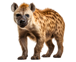 hyena's kant visie PNG ,hyena geïsoleerd Aan transparant achtergrond ,generatief ai