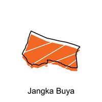 Map of Jangka Buya City illustration design Abstract, designs concept, logos, logotype element for template. vector