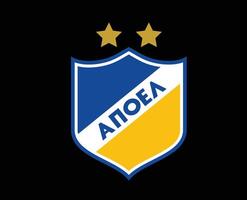 apoel nikosia club símbolo logo Chipre liga fútbol americano resumen diseño vector ilustración con negro antecedentes