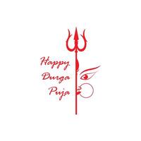 durga shakti, the goddess of power, is depicted in red on a white background vector