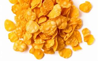 delicious and healthy corn flakes ballmade with fresh corn seeds, Generative AI photo