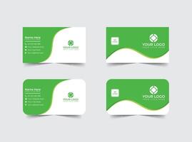 Double-sided modern business card illustration. Simple business card, modern design template.Stationery, print design.Creative and clean visiting card. vector