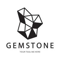 Luxury Polygon Diamond Crystal Line Art,Gem,Gemstone Emerald,Jade,Diamond, Gold, and Precious Jewelry Logo Design vector