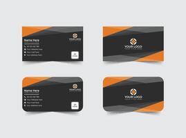 Double-sided modern business card illustration. Simple business card, modern design template.Stationery, print design.Creative and clean visiting card. vector