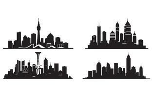 Atlanta Georgia skyline silhouette,Atlanta skyline, monochrome silhouette. Vector illustration.