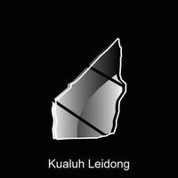 Map City of Kualuh Leidong Vector Design. Abstract, designs concept, logo design template