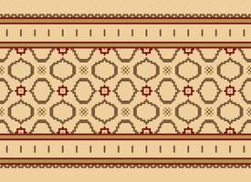 Pixel American ethnic native pattern.Traditional Navajo,Aztec,Apache,Southwest and Mexican style fabric pattern.Abstract motifs pattern.Design for fabric,clothing,blanket,carpet,woven,wrap, vector