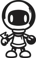 Blastastic Bot Black Explodroid Mascot Emblem vector