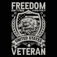 veteran t shirt Design vector