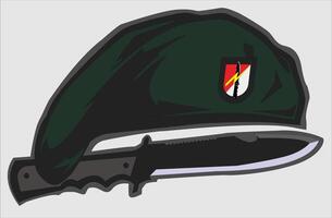 this is a green berets from indonesian army vector