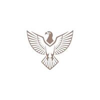 AI generated Horus mono line logo icon design template.Eagle, line, flat vector illustration.