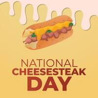 National Cheesesteak Day design template good for celebration usage. cheesteak vector illustration. flat design. vector eps 10.