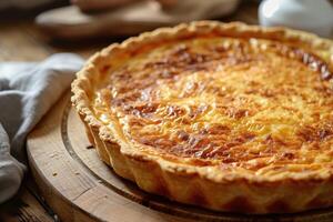 AI generated French Culinary Heritage,Perfecting Quiche Lorraine photo