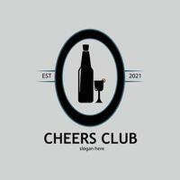 Clásico clásico bar logo diseño.alcohólico bebida icono.plantilla inspiración vector