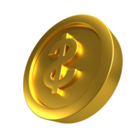 Dollar Glosy Gold Coin Set PNG. Transparent Backgroundnt Background png