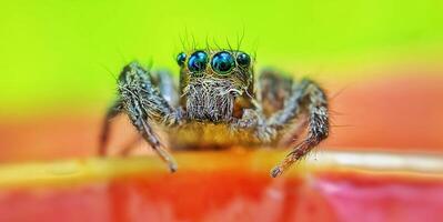 Best macro shot of jumping spider, spider,jumping spider photography photo