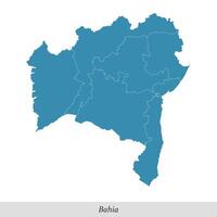 map of Bahia is a state of Brazil with mesoregions vector