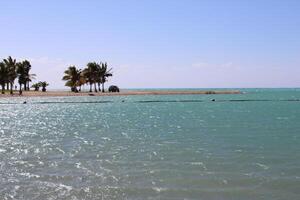 Beautiful daytime view of Royal Commission Beach in Yanbu, Saudi Arabia. photo