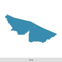 map of Acre is a state of Brazil with mesoregions vector