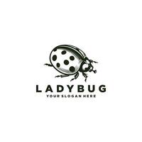 AI generated Ladybug icon. Vector image of red flying insect