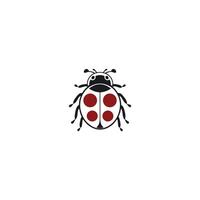 AI generated Ladybug icon. Vector image of red flying insect