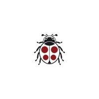 AI generated Ladybug icon. Vector image of red flying insect