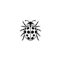 AI generated Ladybug icon. Vector image of red flying insect