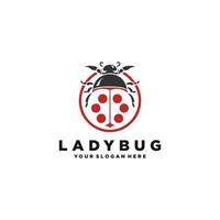 AI generated Ladybug icon. Vector image of red flying insect