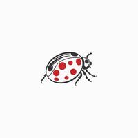 AI generated Ladybug icon. Vector image of red flying insect