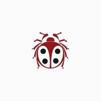 AI generated Ladybug icon. Vector image of red flying insect