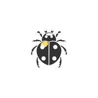 AI generated Ladybug icon. Vector image of red flying insect