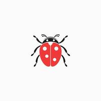 AI generated Ladybug icon. Vector image of red flying insect